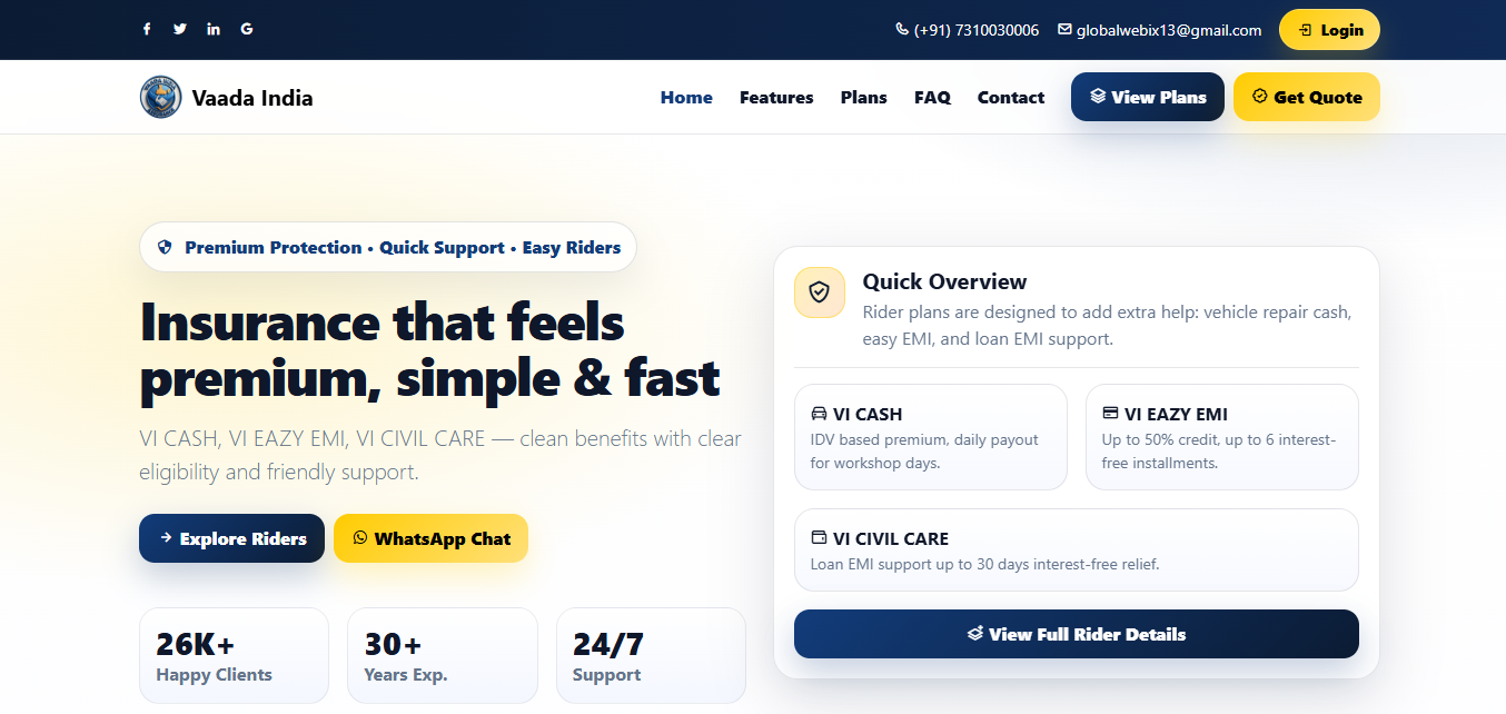 Vaada India Assurance